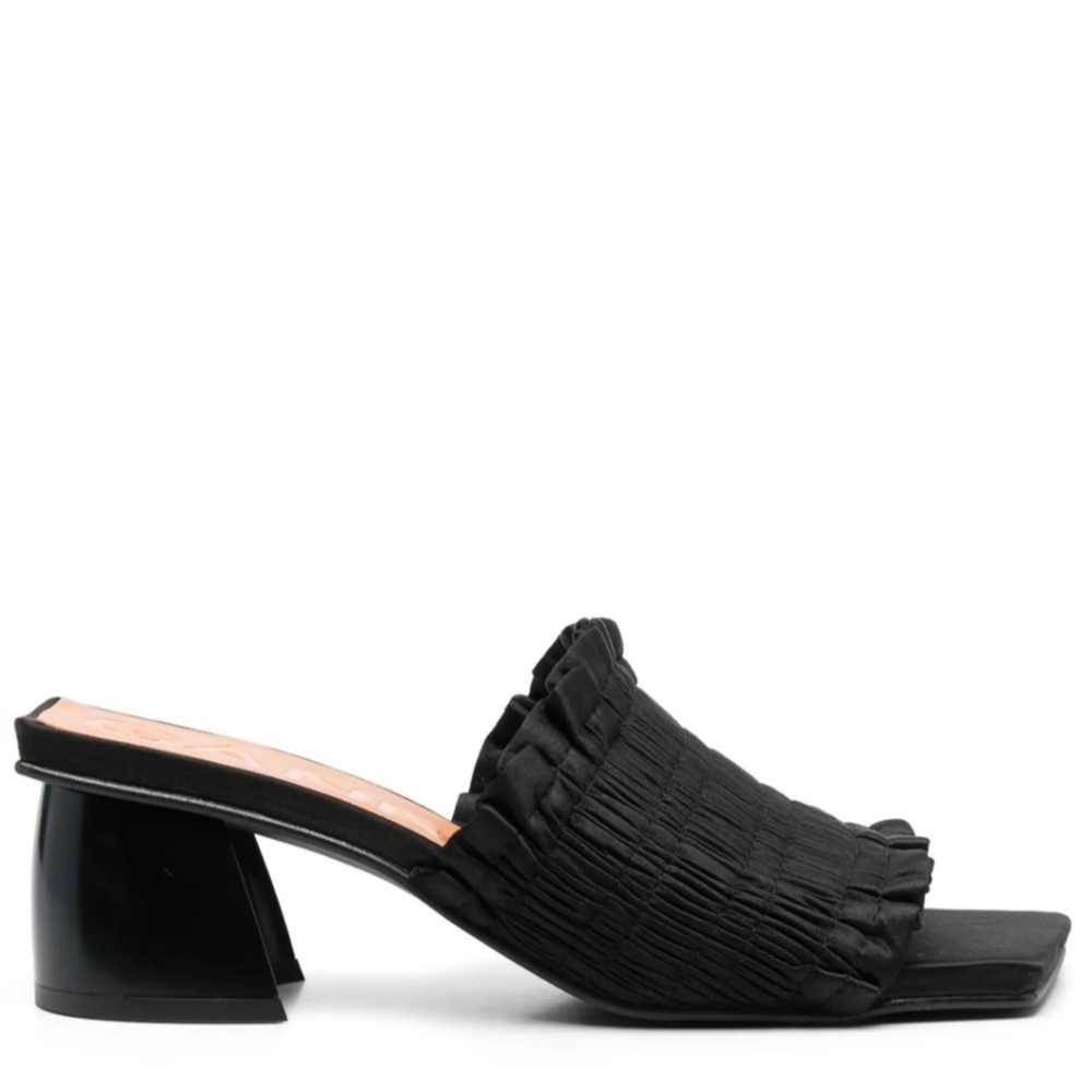 Ganni Smock Sandal - Black Size 9